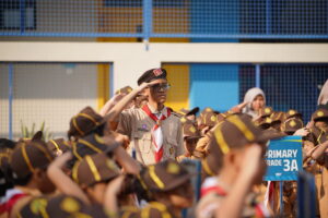 Siswa-siswi Primary dan JHS GIS 3 Jogja melaksanakan Upacara Hari Pramuka Nasional 2026